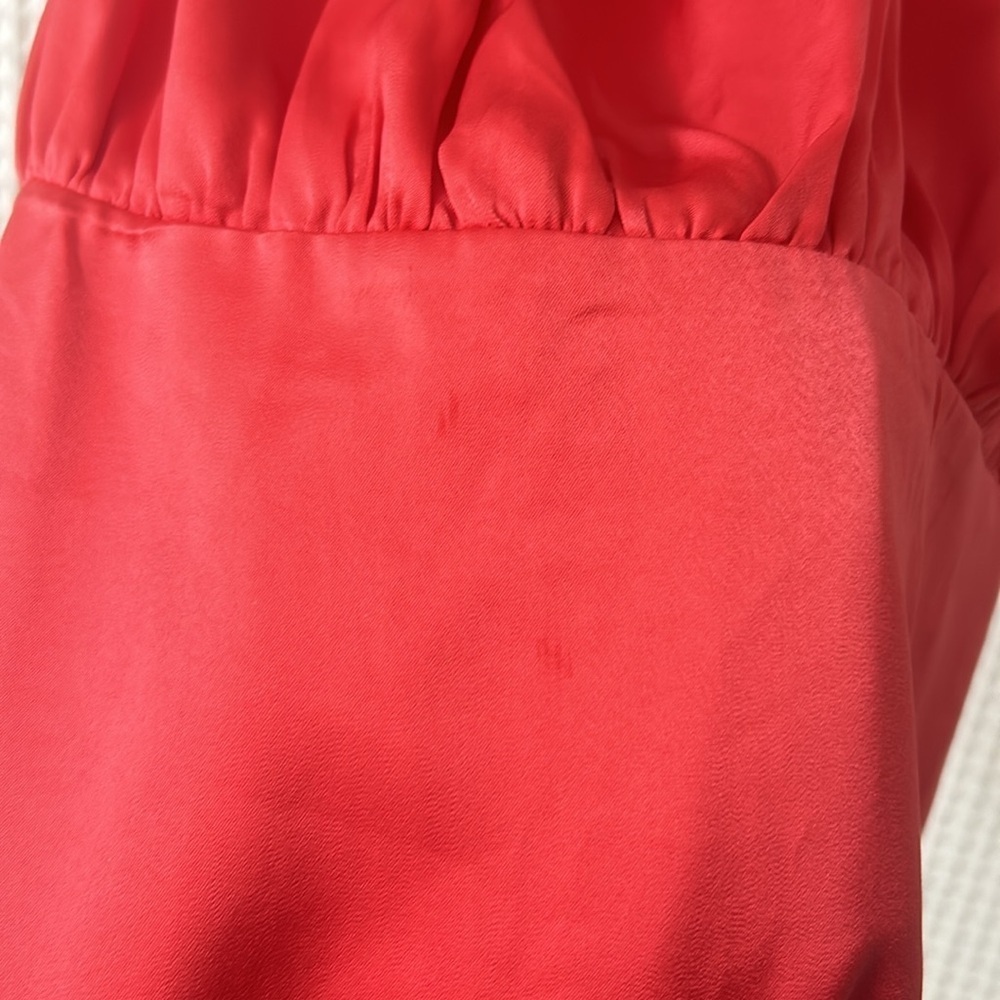 NWT She + Sky Sleeveless Satin Silk Dress with Twist Front High Neck Band Detail - Picture 7 of 9